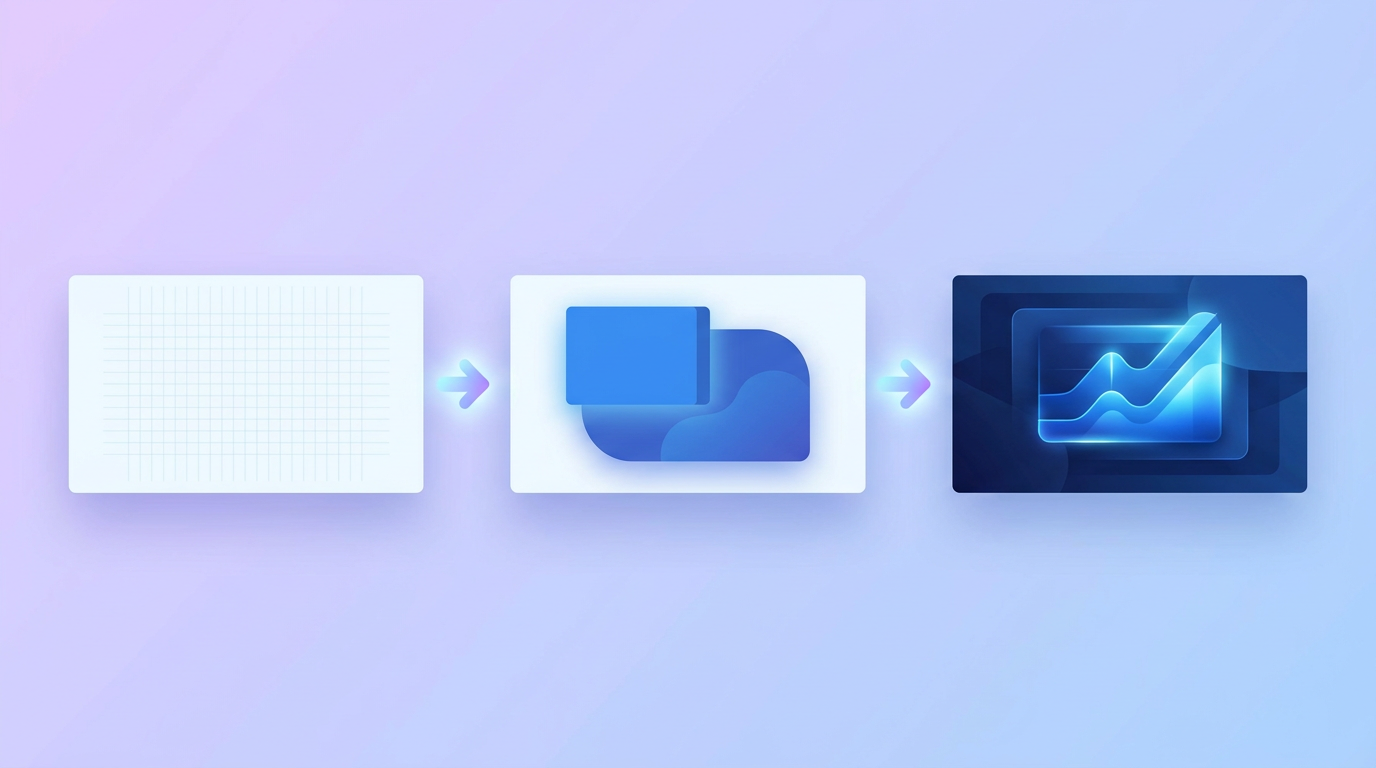 A thumbnail composed through sequential stages