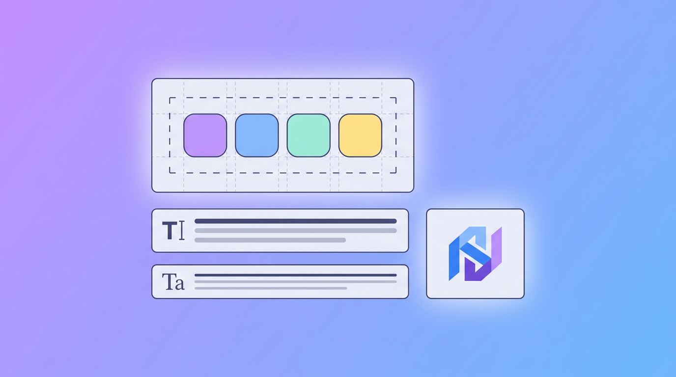 Brand colours, type and logo mark assembled as a kit