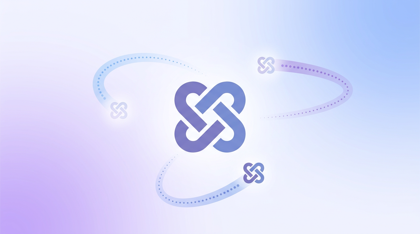 A logo animated using a preset motion template