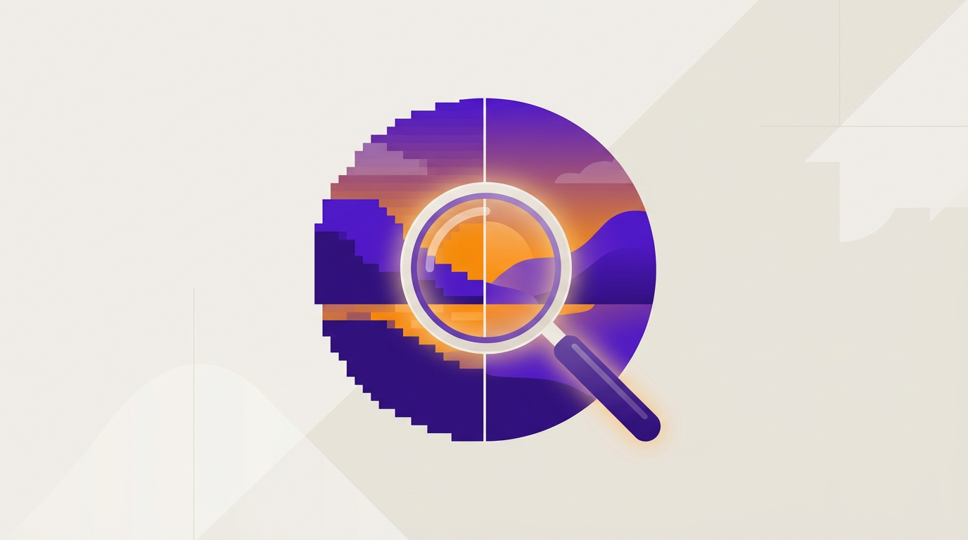 Close up comparison of a jagged pixelated circle crop edge next to a smooth anti aliased edge