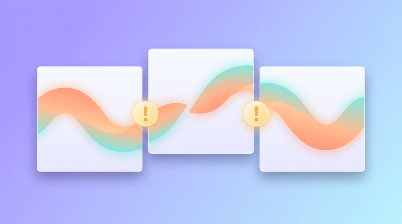 Carousel slides with misaligned seams and cropped edges