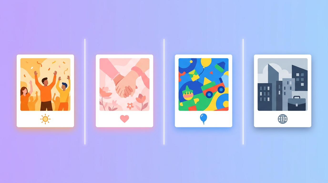 Slideshow concepts for several different occasions