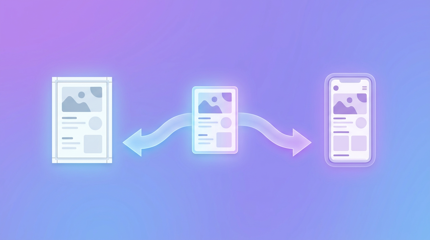A menu exported to print and digital formats