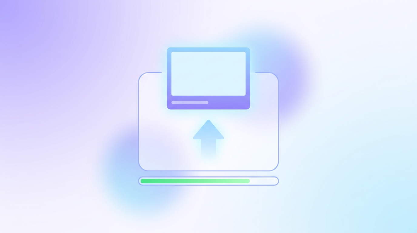 A thumbnail file being attached to a video entry