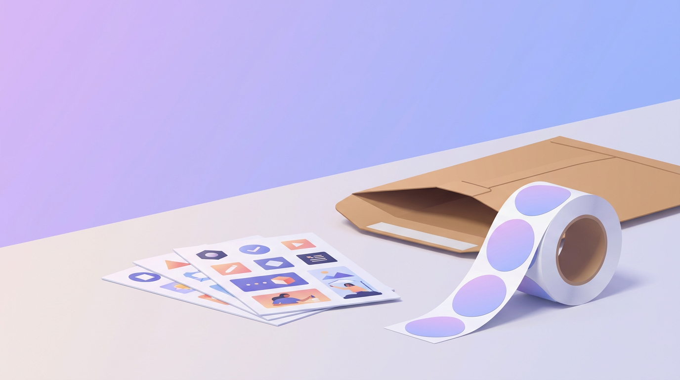 Professionally printed sticker sheets and rolls