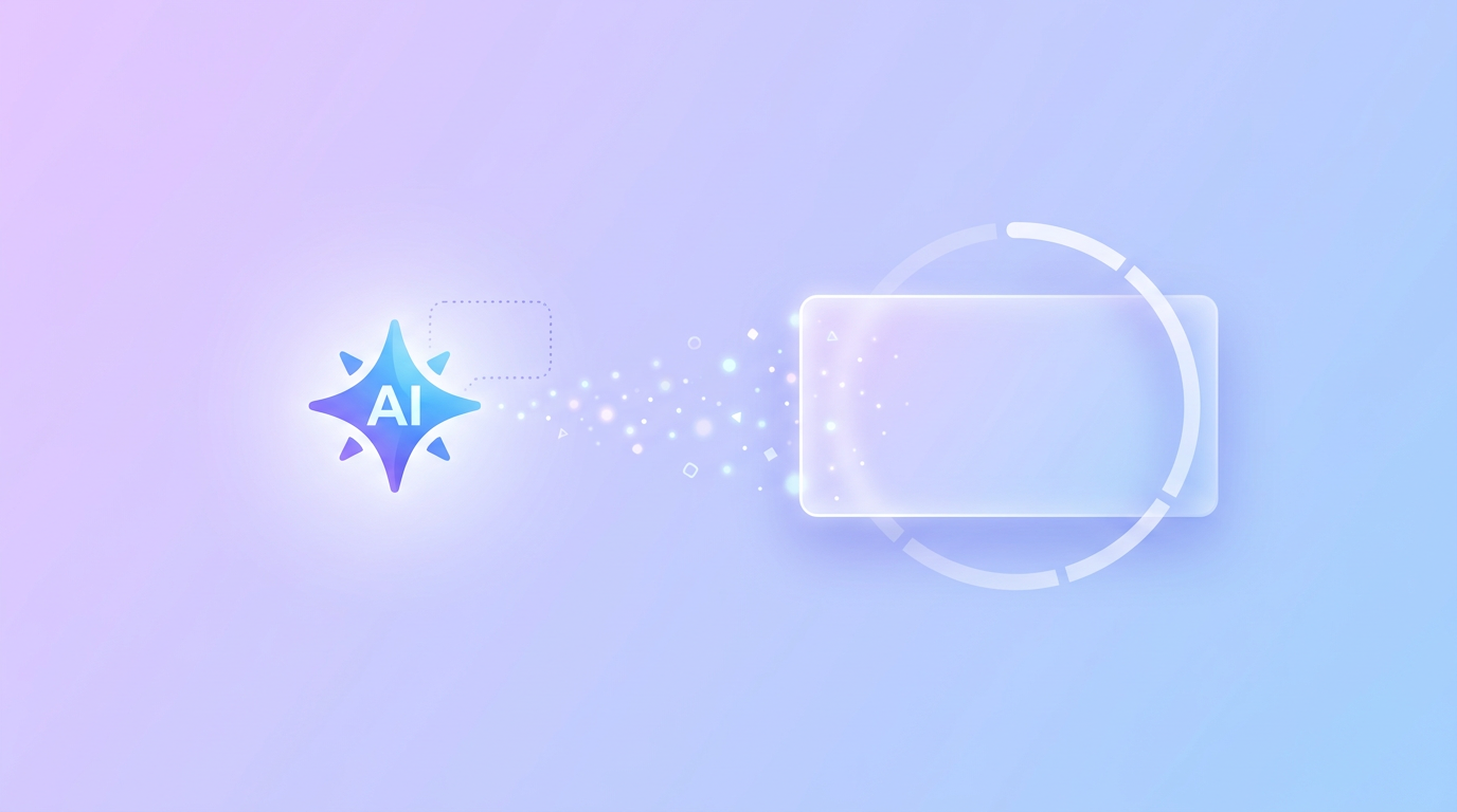 A thumbnail being generated from a described idea
